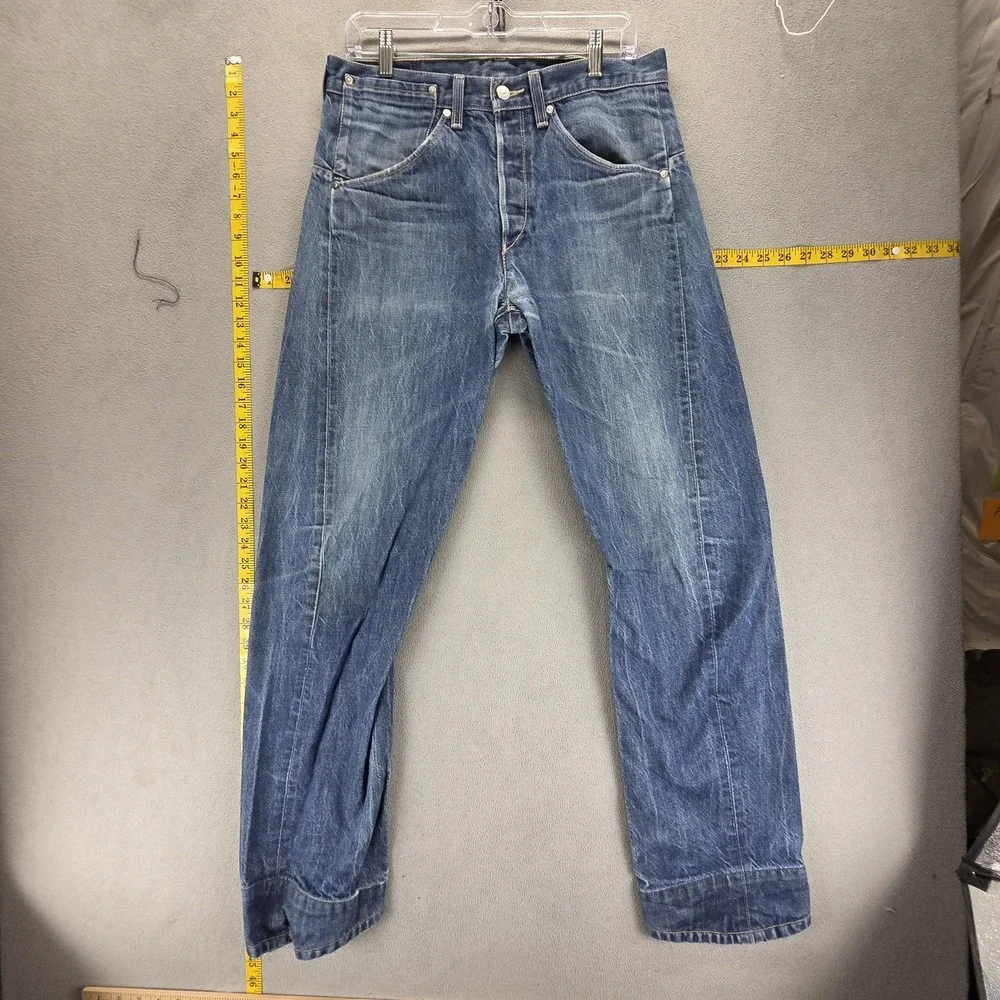 Vintage Levis Engineered Jeans Mens 32x32 Blue Twisted Button Fly Medium Wash